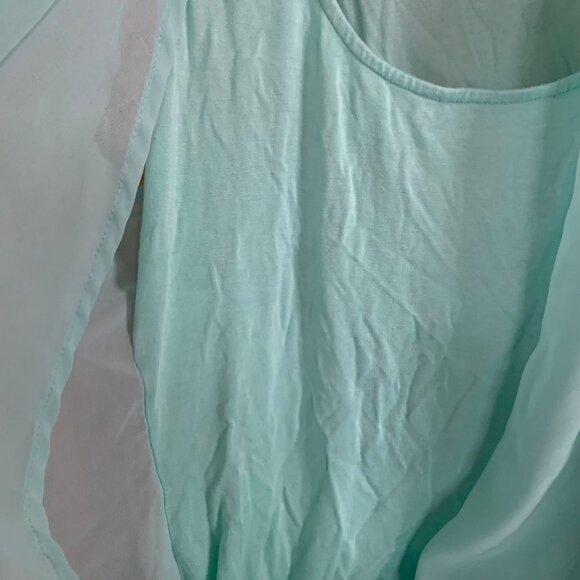 Sleeveless Venus Womens Draped Light Blue Top Size L Polyester Casual - Picture 8 of 9